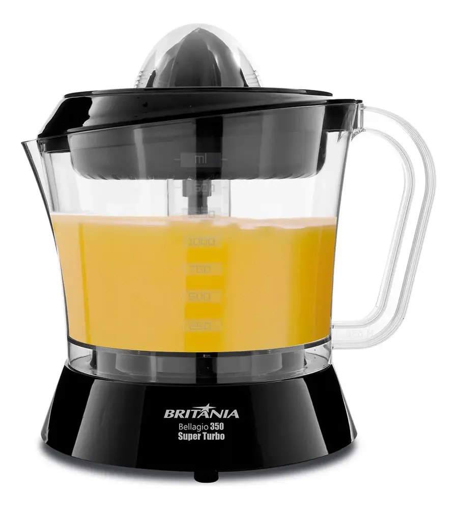 Espremedor De Frutas Super Turbo Bellagio 350 Preto Britânia Preto 60