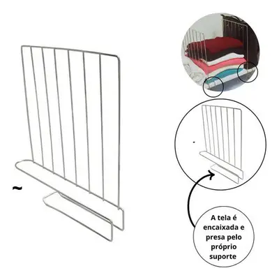 foto de Organizador Tela Divisória Divisor Prateleira Armário Closet 2100