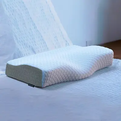 foto de Travesseiro Cervical Nasa - Coluna Relax - Carvão Ativado Cor branco e cinza