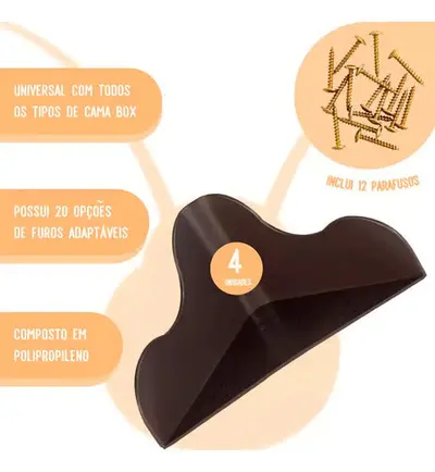 foto de Kantofix Cantoneira Marrom Para Fixar Colchão Em Cama Box Polipropileno