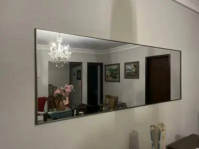 foto de Quadro Espelho Grande Horizontal Sala Copa Cozinha 170x60 Cm