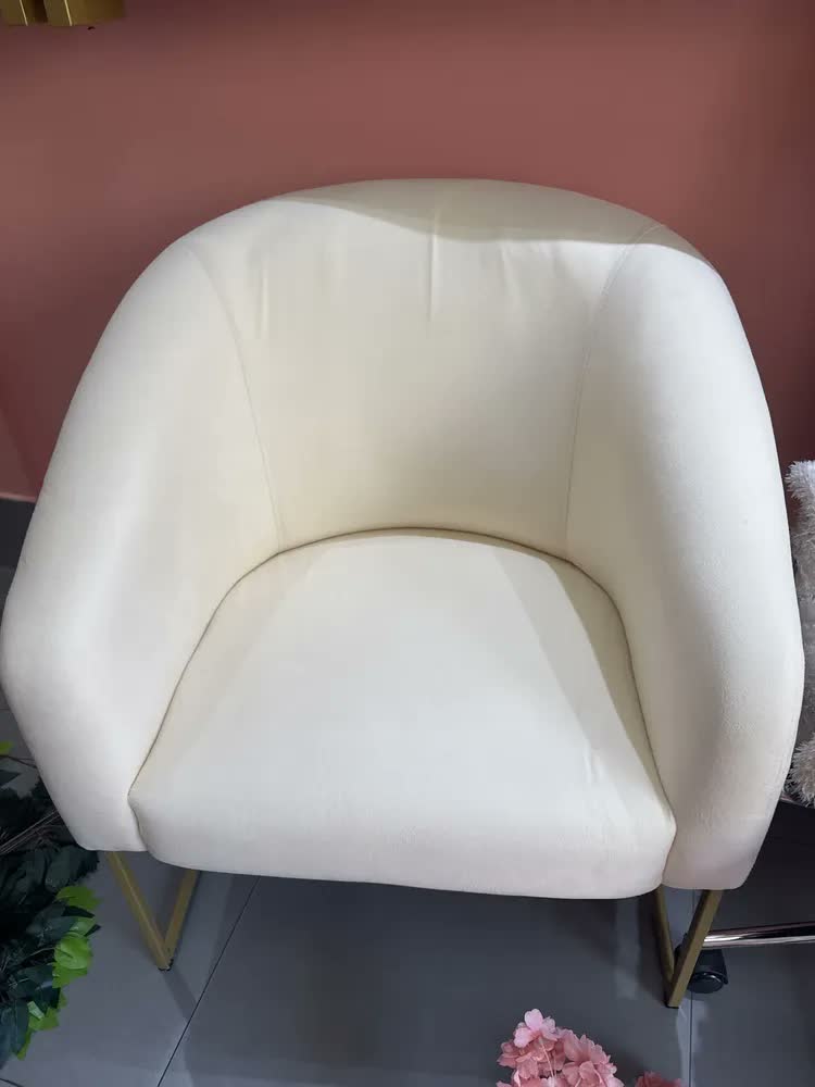 foto de Poltrona Sala Decorativa Stella Kit 2 Suede Base Industrial