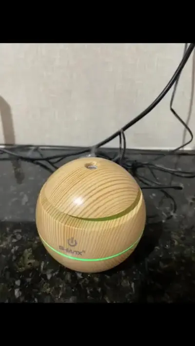 foto de Umidificador e Difusor de Aromas Luatek Marrom-Claro USB Portátil