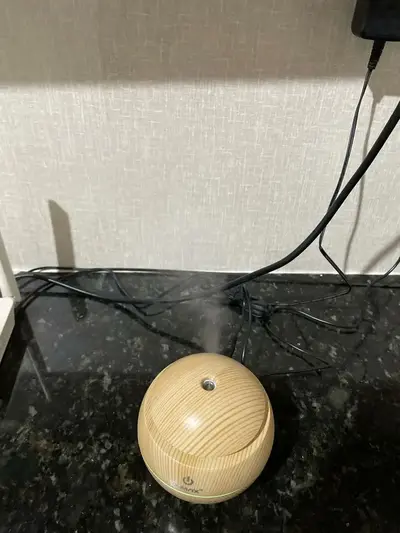 foto de Umidificador e Difusor de Aromas Luatek Marrom-Claro USB Portátil