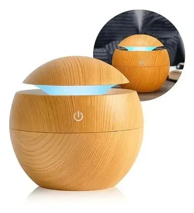 foto de Umidificador e Difusor de Aromas Luatek Marrom-Claro USB Portátil