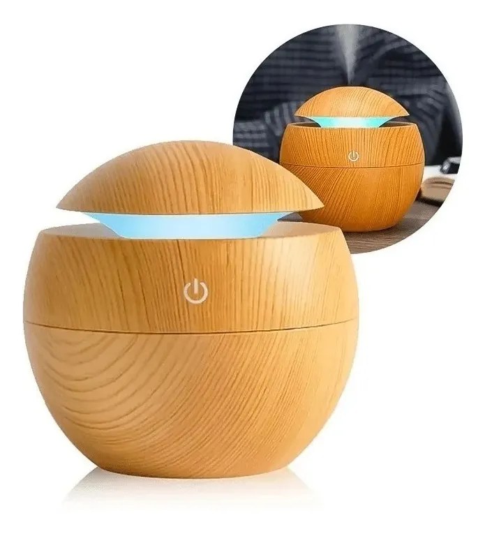 Umidificador e Difusor de Aromas Luatek Marrom-Claro USB Portátil