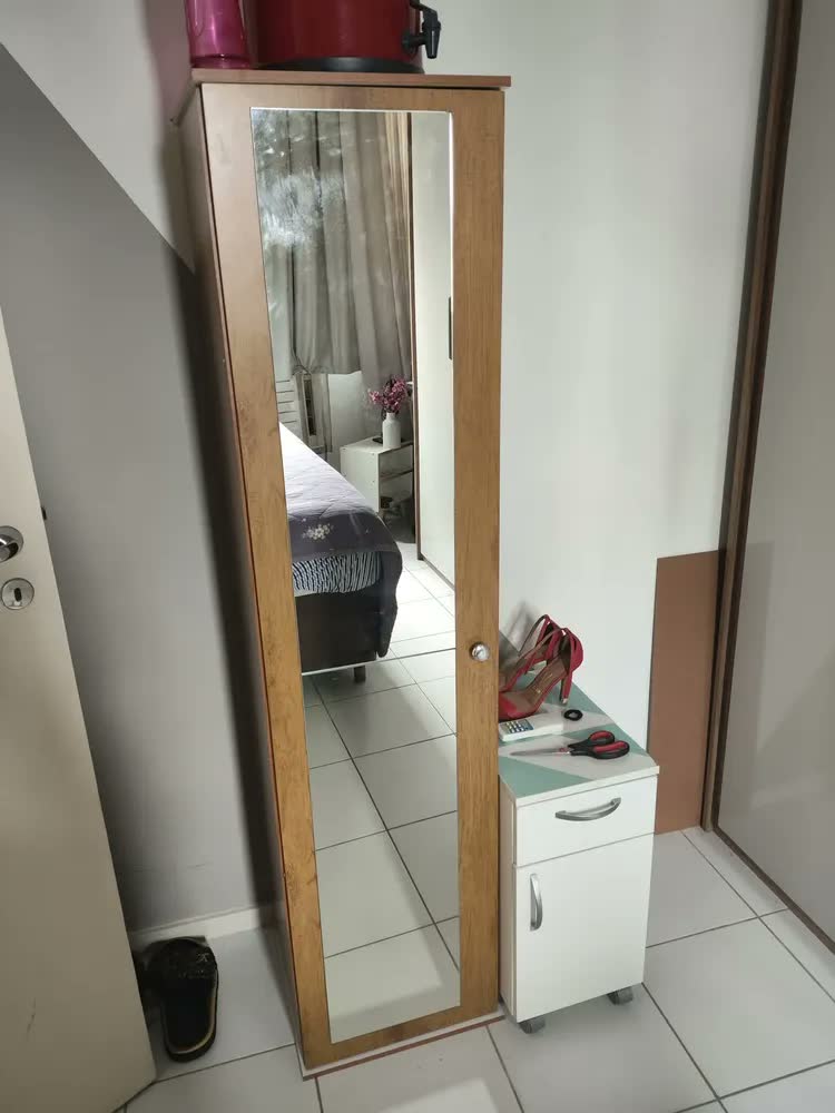 foto de Armário Sapateira Com Espelho Marry Multiuso 4 Cores
