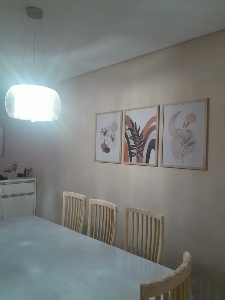 foto de Quadro Decorativo Terracota Boho Folhas Sala Quarto Casal