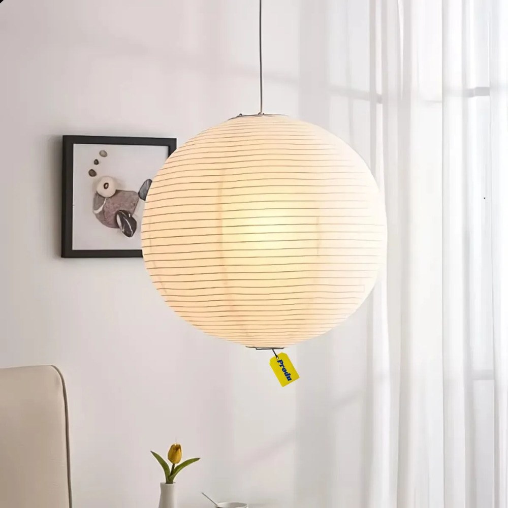 Luminária Japonesa Chinesa Oriental Lanterna Genérica 30cm Cor Branco