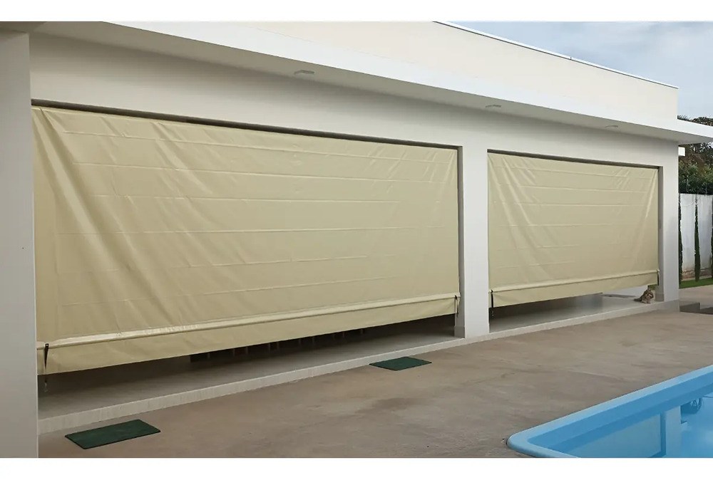 Gazebo dobrável Toldos Lona toldo retrátil cor bege