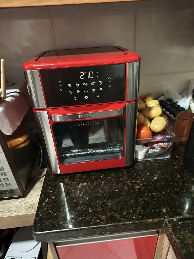 foto de Fritadeira Air Fryer Forno Oven 12L, Mondial, 2000W - AFON-12L-BI