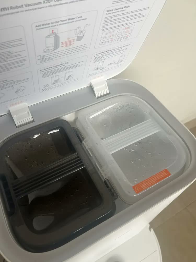 foto de Xiaomi vacuum aspirador x20+ cor branco Com Estação Base Inteligente