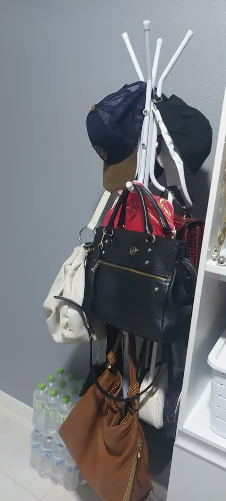 foto de Cabideiro Mancebo Chão Roupas 12 Ganchos Organizador Casaco
