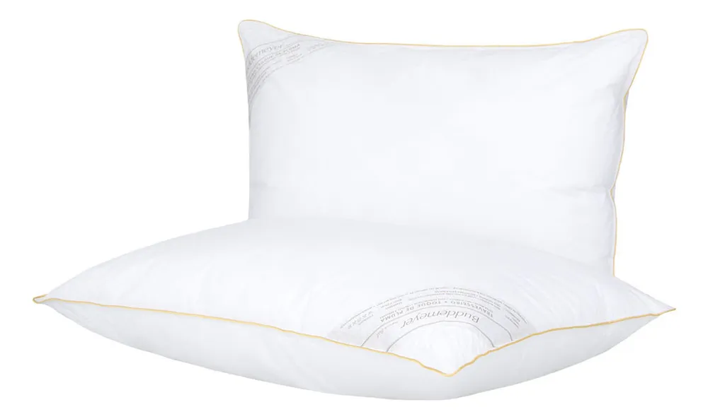 Kit Travesseiro 50x70cm Buddemeyer Toque de Pluma Algodão Branco 2 peças