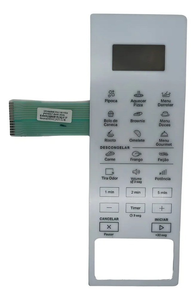 Membrana Microondas Brastemp Bms46ab Branca