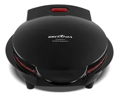 foto de Omeleteira Britânia Bom02p Antiaderente Redstone 750w Cor Preto 127 volts