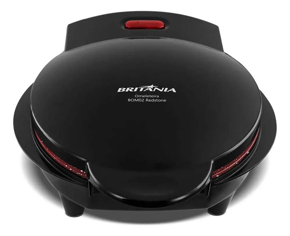 Omeleteira Britânia Bom02p Antiaderente Redstone 750w Cor Preto 127 volts