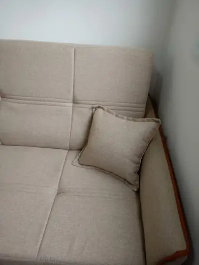 foto de Sofá Cama Sérvia 2,00m Bege Linho Rústico - King House