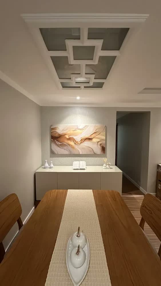 foto de Quadro Sala Abstrato Dourado Luxo Decorativo Grande 130x70 Armação Impresso Nas Laterais 3cm