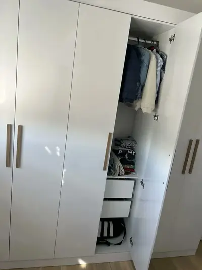 foto de Guarda-roupa Casal Bartira Ville Com 6 Portas E 2 Gavetas Cor Café