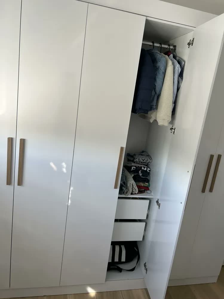 foto de Guarda-roupa Casal Bartira Ville Com 6 Portas E 2 Gavetas Cor Café