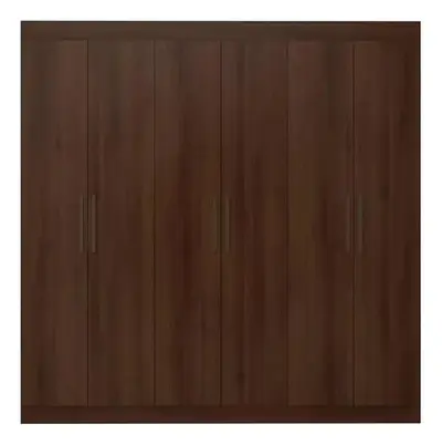 foto de Guarda-roupa Casal Bartira Ville Com 6 Portas E 2 Gavetas Cor Café
