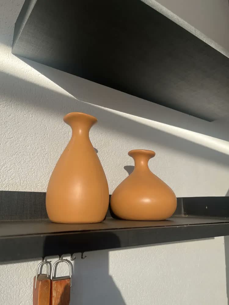 foto de Dupla De Vaso Decorativo Sala Casa Bojudo E Md Boho Ceramica