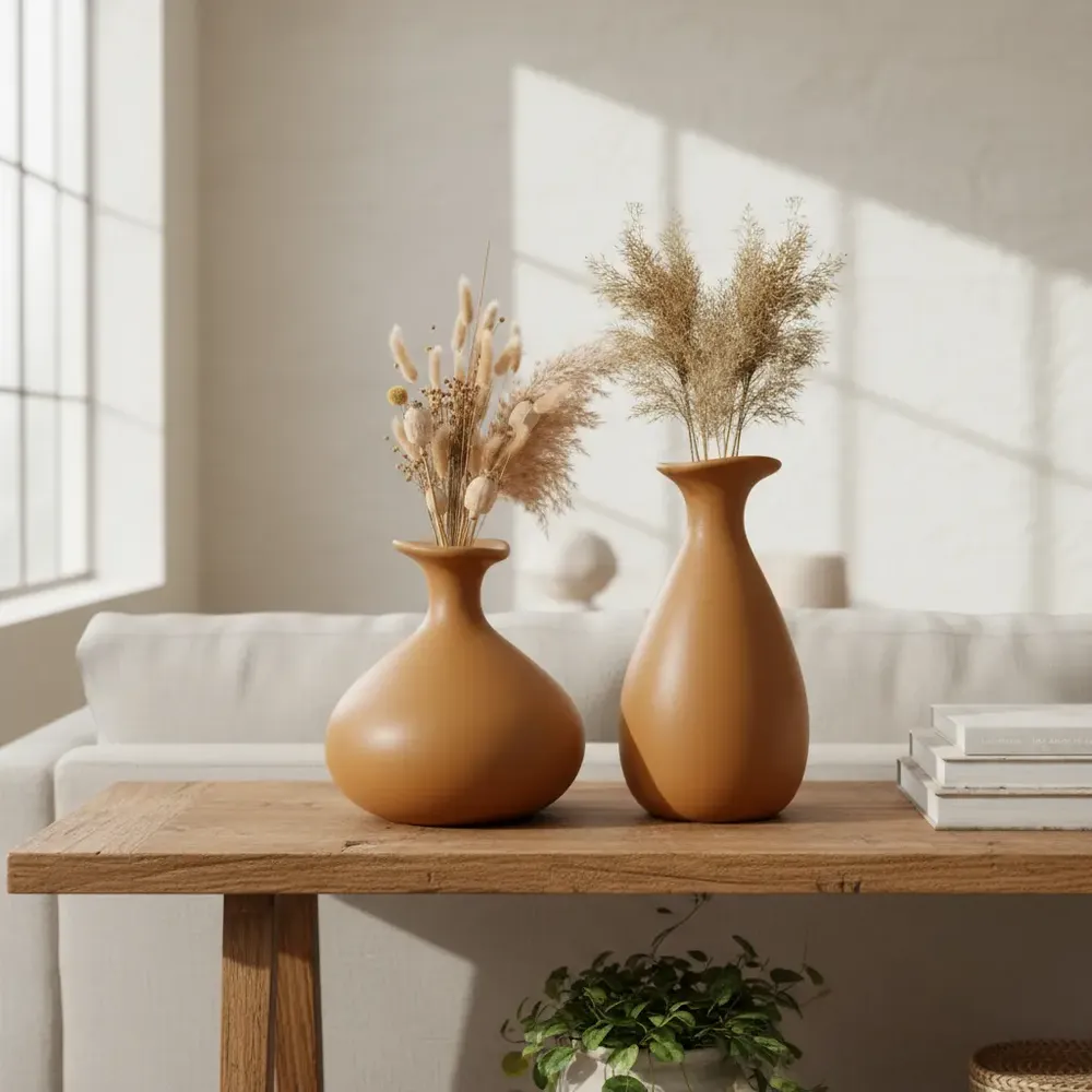 foto de Dupla De Vaso Decorativo Sala Casa Bojudo E Md Boho Ceramica