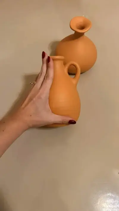 foto de Dupla De Vaso Bojudo E Jarro Boho Decoração De Sala E Casa