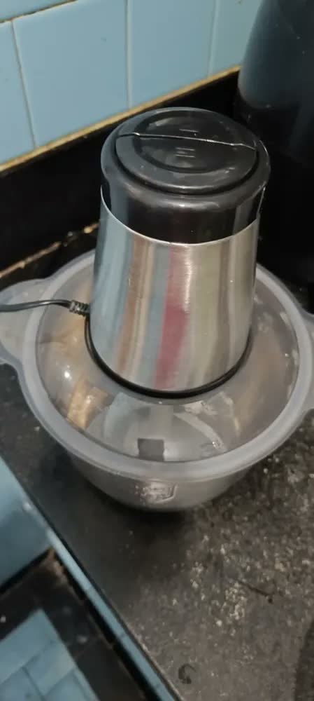 foto de Processador de alimentos triturador alho elétrico 3 litros cor inox