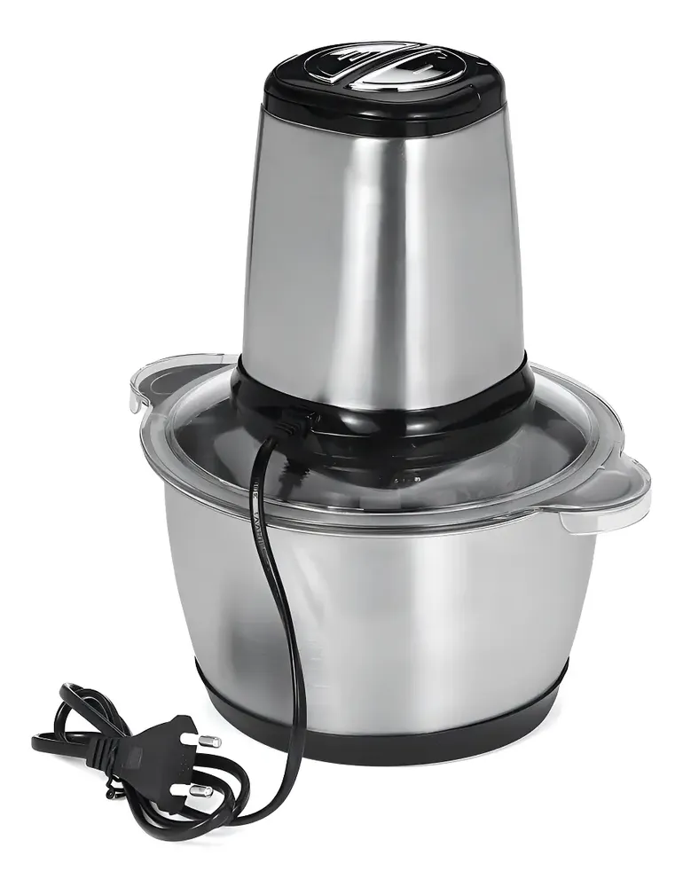 Processador de alimentos triturador alho elétrico 3 litros cor inox