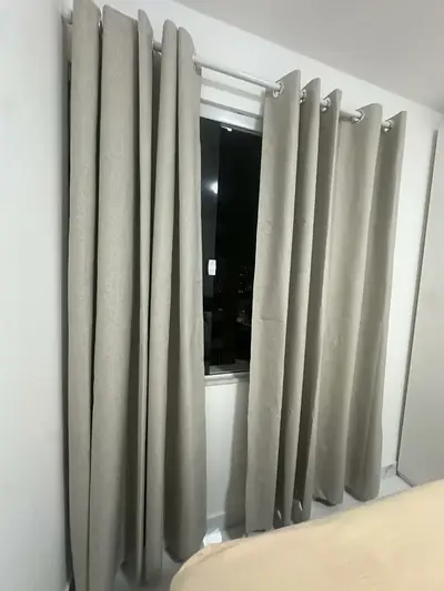 foto de Cortina Linho Vedação 100% Blackout 4m X 2,30 M Tecido