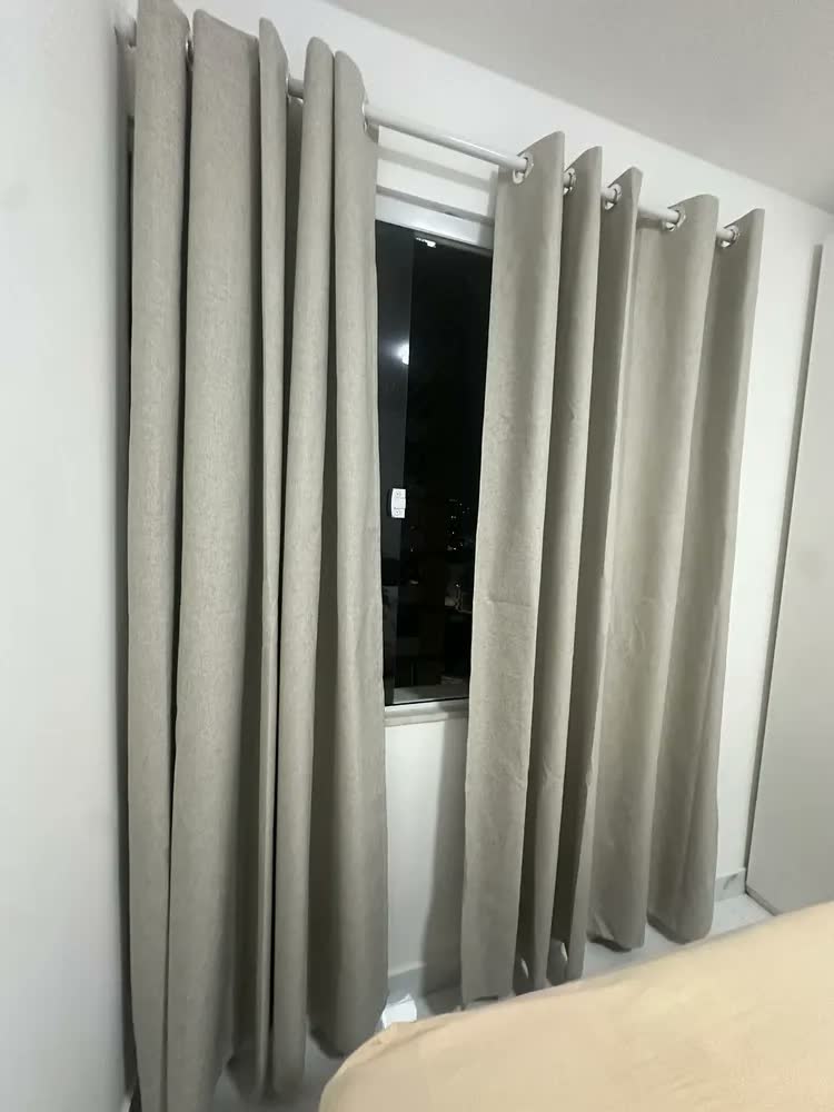 foto de Cortina Linho Vedação 100% Blackout 4m X 2,30 M Tecido
