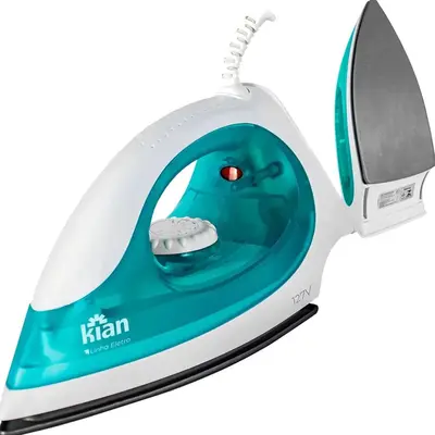 foto de Ferro de Passar a Seco Kian FP100 1300W com Base Antiaderente e Controle de Temperatura