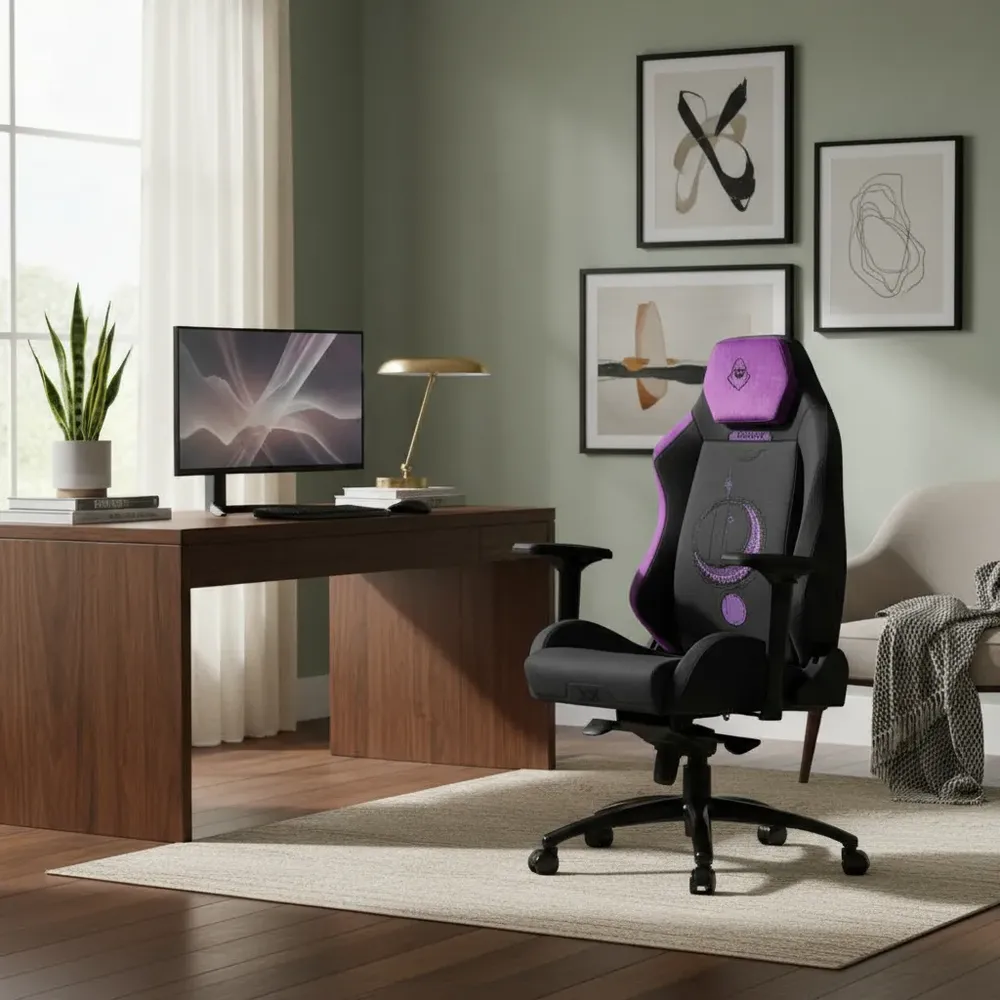 Cadeira Gamer Mancer Cycles Z Moon, Preto E Roxo