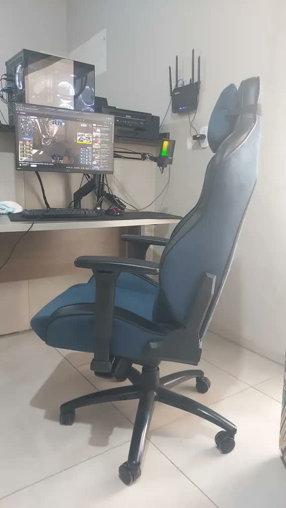 foto de Cadeira Gamer Pichau Omega S, Deep Blue, Pch-omgs-dpb