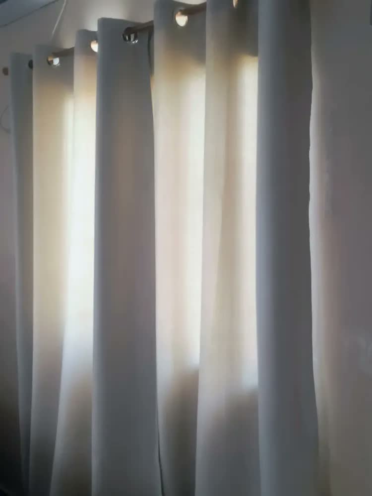foto de Cortina Blackout Em Tecido 3,00x2,80 Corta Luz Cor Palha