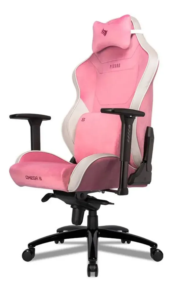 Cadeira Gamer Pichau Pch-omgs-pwt Omega S, Rosa E Creme Giratória