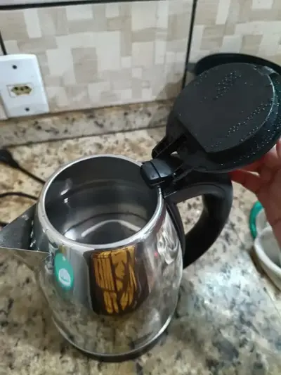 foto de Jarra 1,8l Chaleira Bule Aço Inox Prateada Elétrica Cozinha