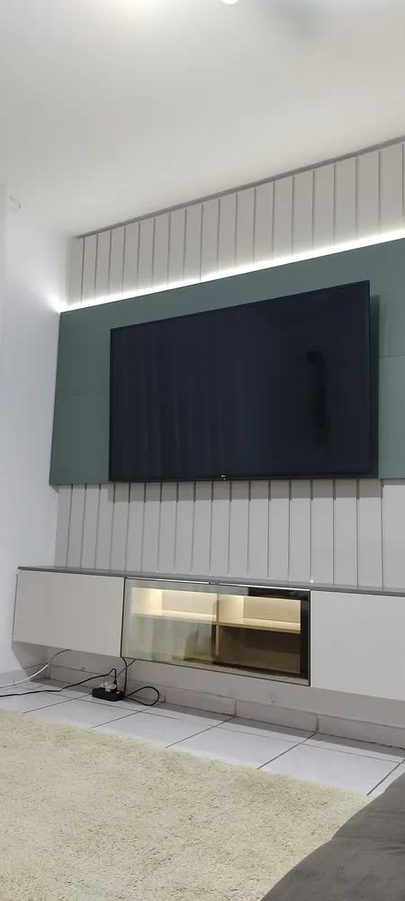 foto de Rack Com Painel Ripado Para Tv Até 85 Polegadas Led 3 Idwt