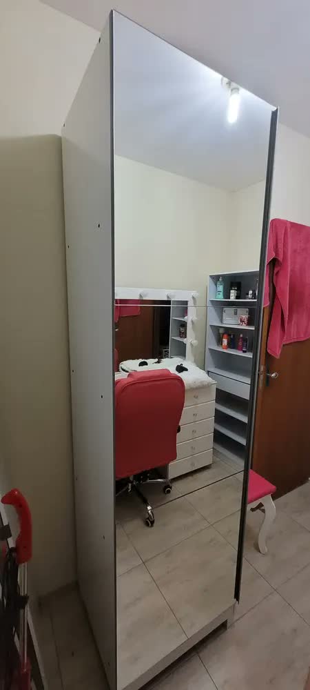 foto de Sapateira 1 Porta Com Espelho Gold Gelius Cor Naturale
