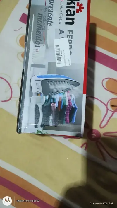 foto de Ferro De Passar Roupas A Vapor 1300w Kian Cor Azul