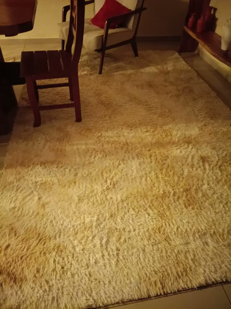 foto de Tapete Felpudo Peludo 2x3 Sala Quarto 3x2 Antiderrapante