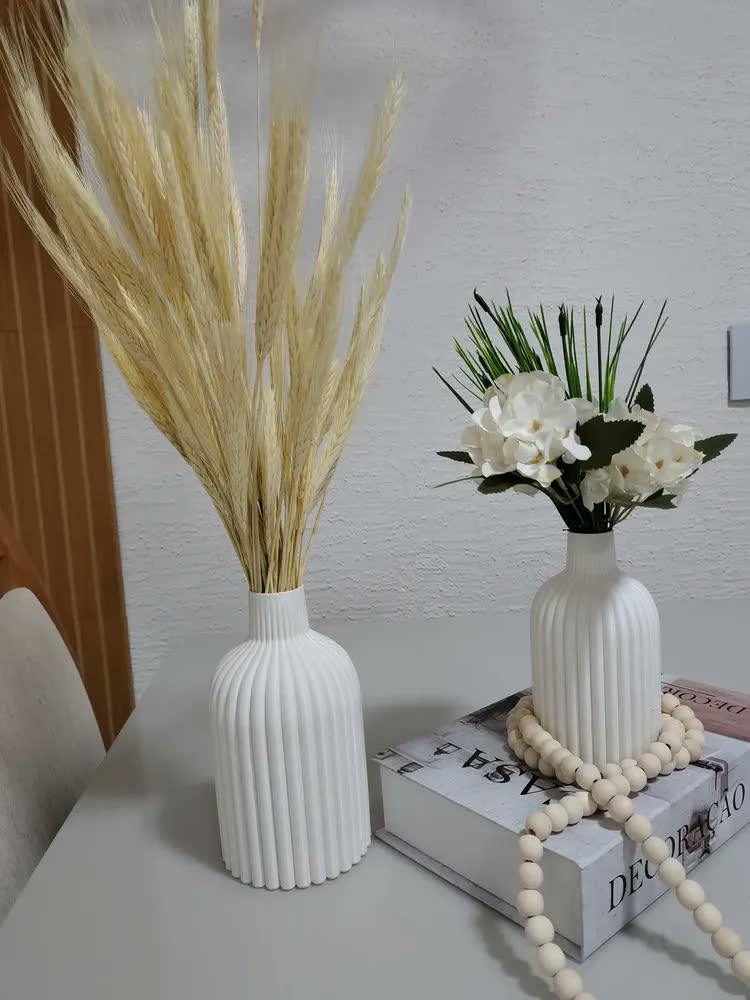 foto de Dupla De Vasos Para Plantas Artificiais Decorativo Casa Sala