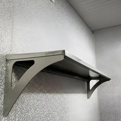 foto de Prateleira Aço Inox Parede Decoração 97x21 Eg Multiuso