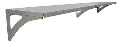 foto de Prateleira Aço Inox Parede Decoração 97x21 Eg Multiuso