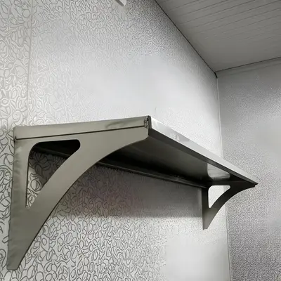 foto de Prateleira Aço Inox Parede Decoração 97x21 Eg Multiuso
