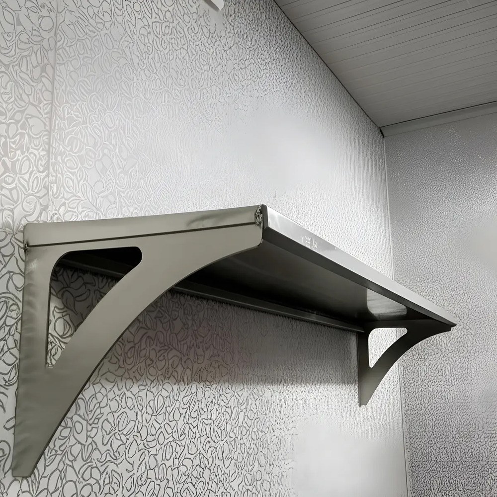Prateleira Aço Inox Parede Decoração 97x21 Eg Multiuso