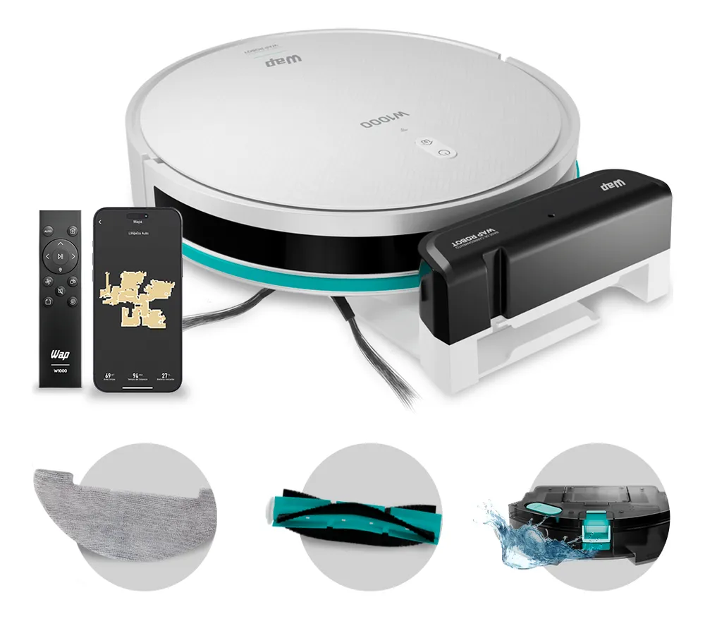 foto de Robô Aspirador Com Mapeamento Wap Robot W1000 Alexa Google