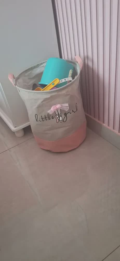 foto de Cesto Organizador Roupas Brinquedos Infantil Bailarina